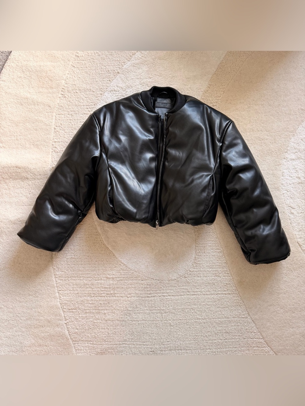 Blank NYC Leather Bomber Jacket